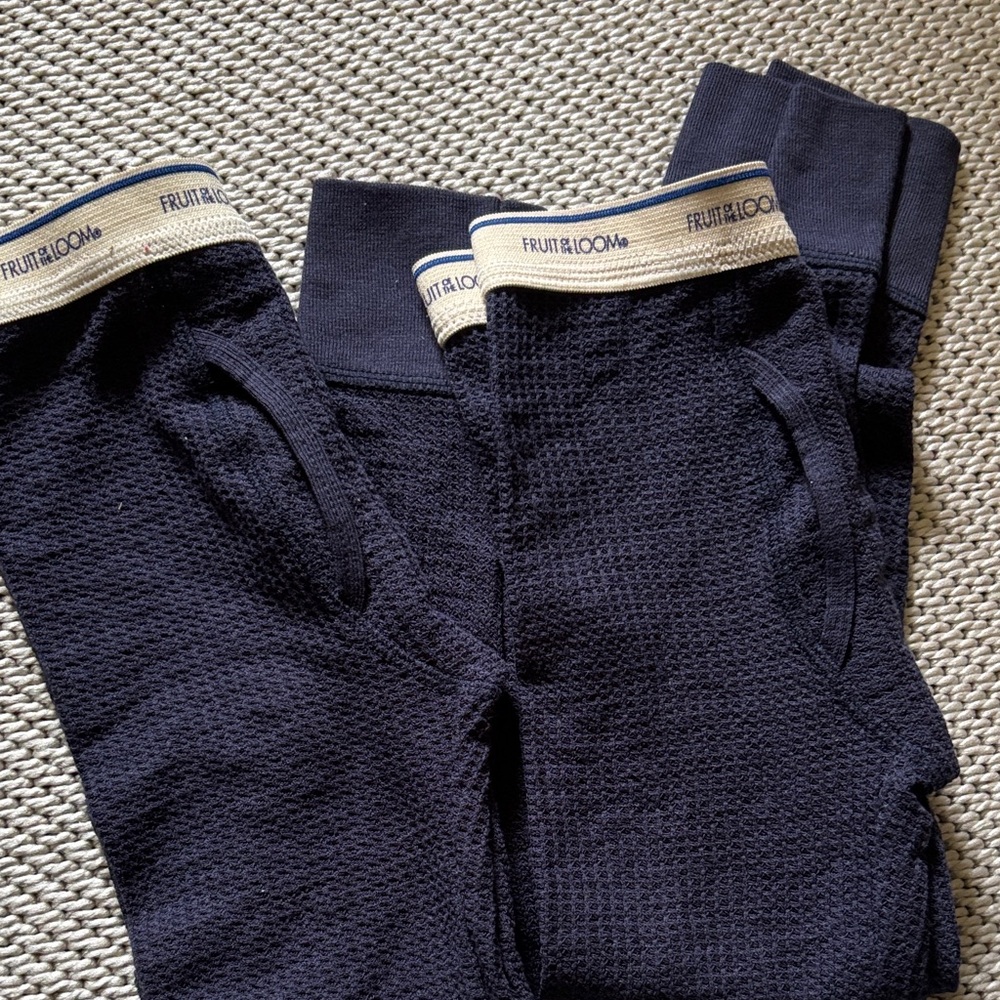 Pants 2 thermal boys new size XS 4-5 Fruit of the Loom